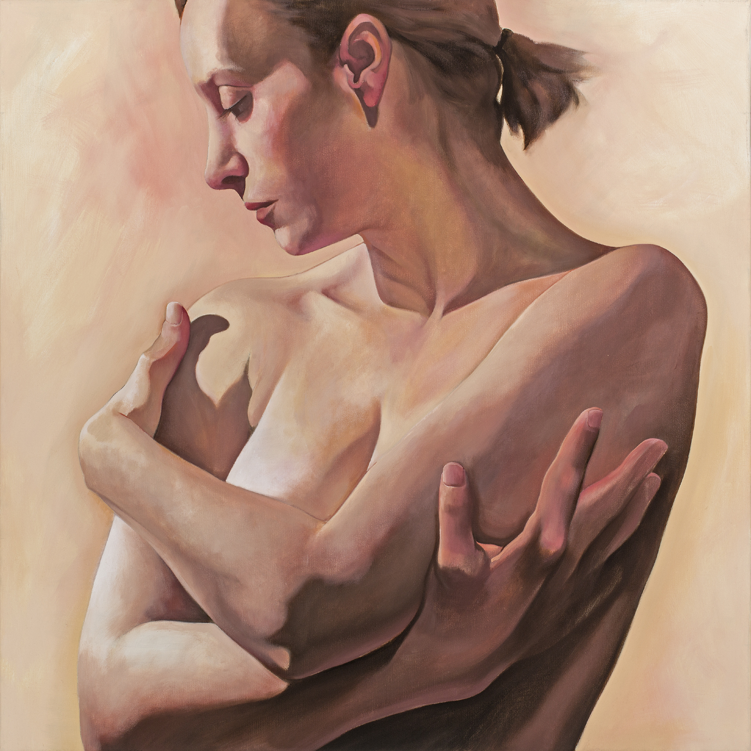 "Acceptance" by Figurative Artist Daryl Zang in Becoming, presented by Elisa Contemporary Art