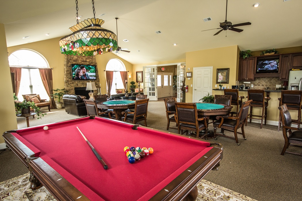 Residents have exclusive access to the community clubhouse with pool, fitness facility, billiards and more.