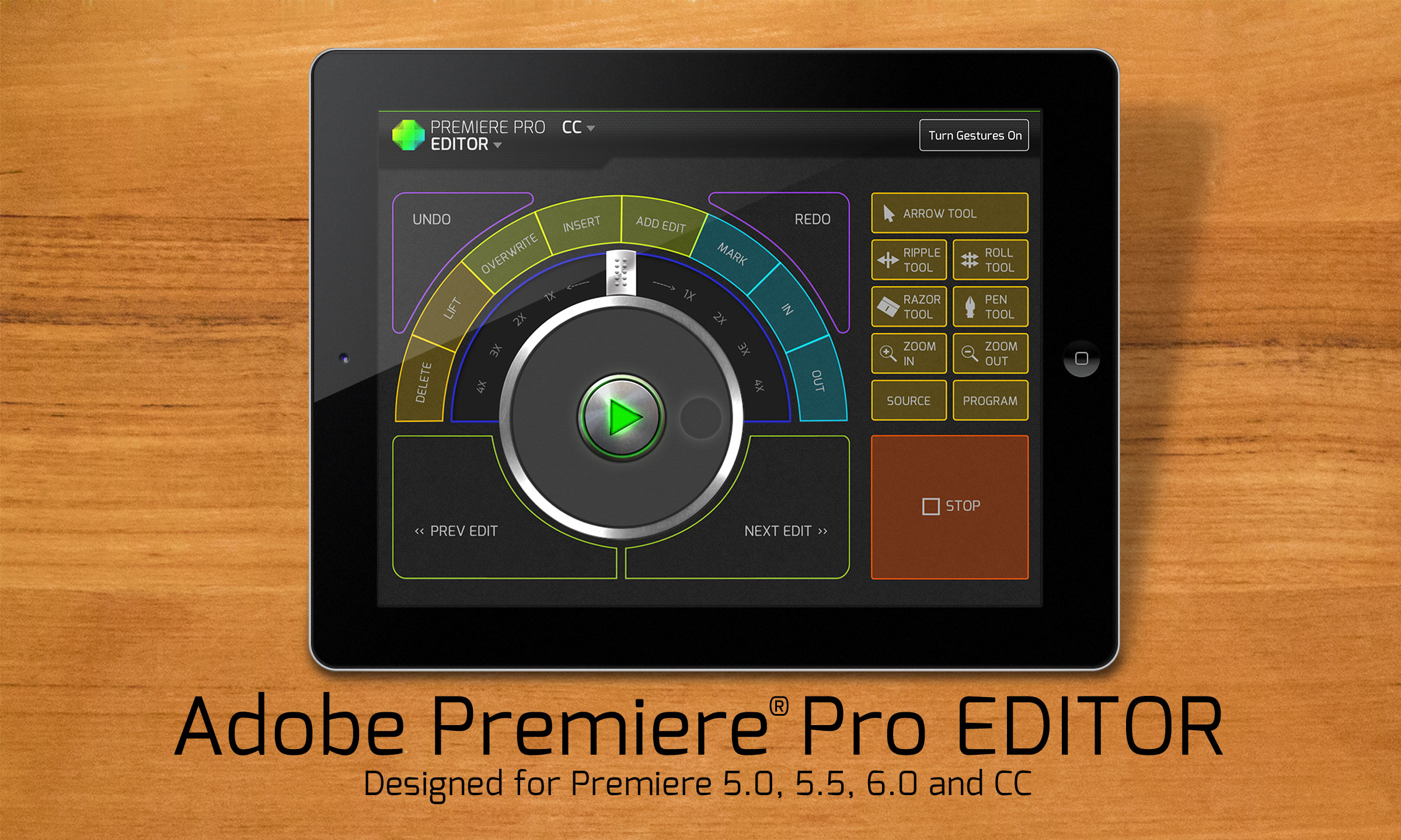 control adobe premiere with tablet