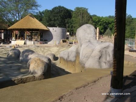 Penetron enhanced shotcrete - Cleveland Zoo Elephant exhibit