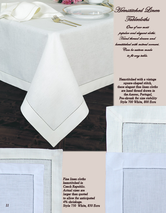 Fine Linen Tablecloth Collection