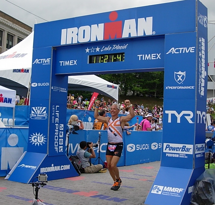 David Daggett Crosses the Finish Line at Ironman Lake Placid