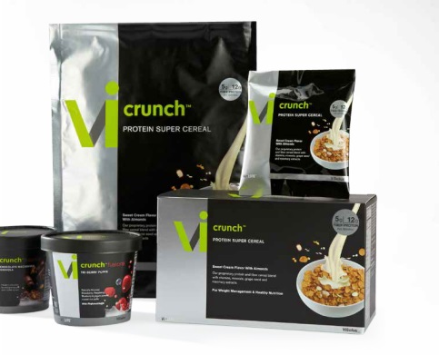 Vi Crunch Super Protein Cereal gives full nutrition in a low sugar, all natural cereal.