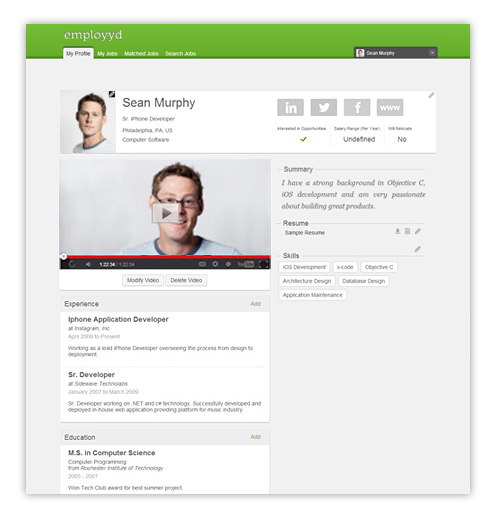 Candidate Profile View