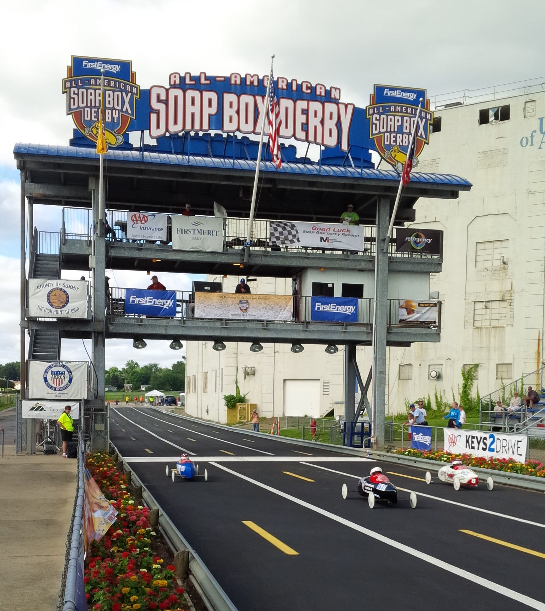 View of the Soap Box Derby Finish Line.