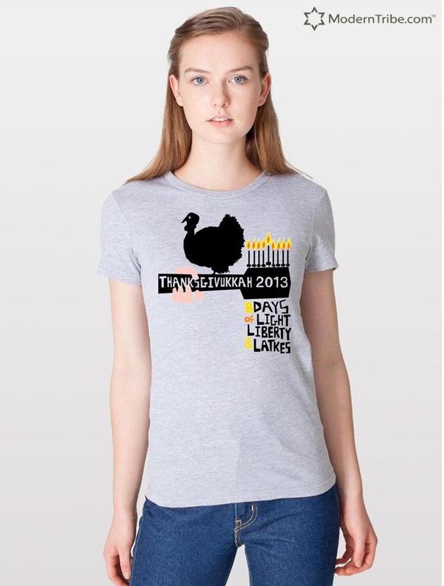 Women's Commemorative Thanksgivukkah T-Shirt, $36 at Moderntribe.com