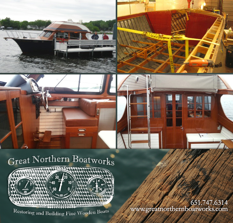 Snapshots of the process, the interior detailing and Rockin' Robyn dockside.