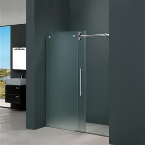 Vigo VG6041CHMT4874R 48-inch Frameless Shower Door 3/8" Frosted/Chrome Hardware Right