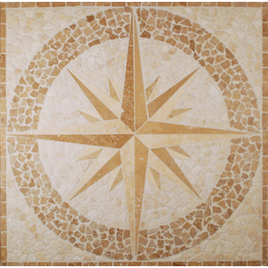 Tesoro 36X36 square tumbled medallion from COMPASS #2 - OWTMCONOBEMED