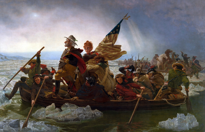 'Art Story' concept image -  Crossing the Delaware (Grandpa disguised at Washington)