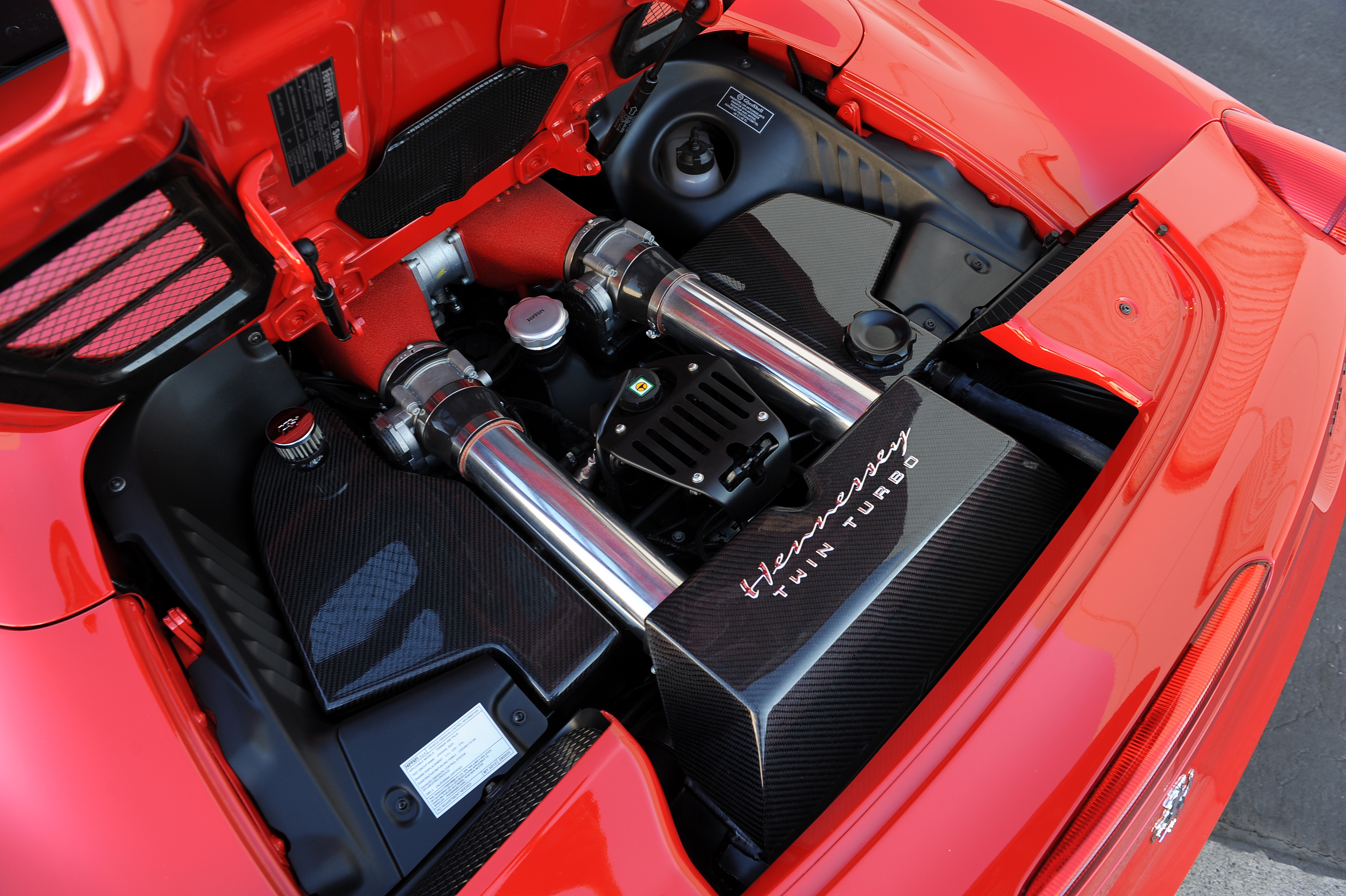Hennessey HPE700 Twin Turbo Ferrari 458 Spider Engine