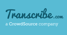 Transcribe logo -  A CrowdSource Company