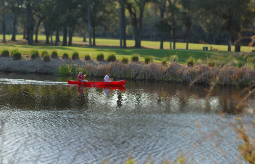 Kayaking the resort's 11-mile lagoon is perfect in autumn.