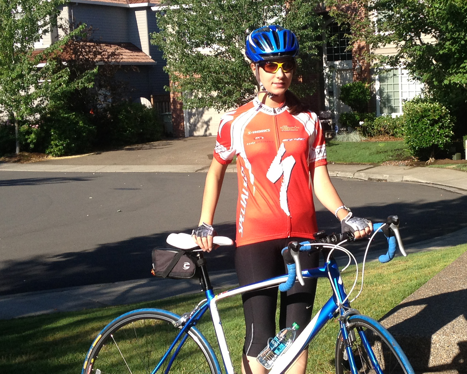 Gritta biked over 1,600 miles while working toward the 200 hours of Physical Activity required for the Gold Medal.