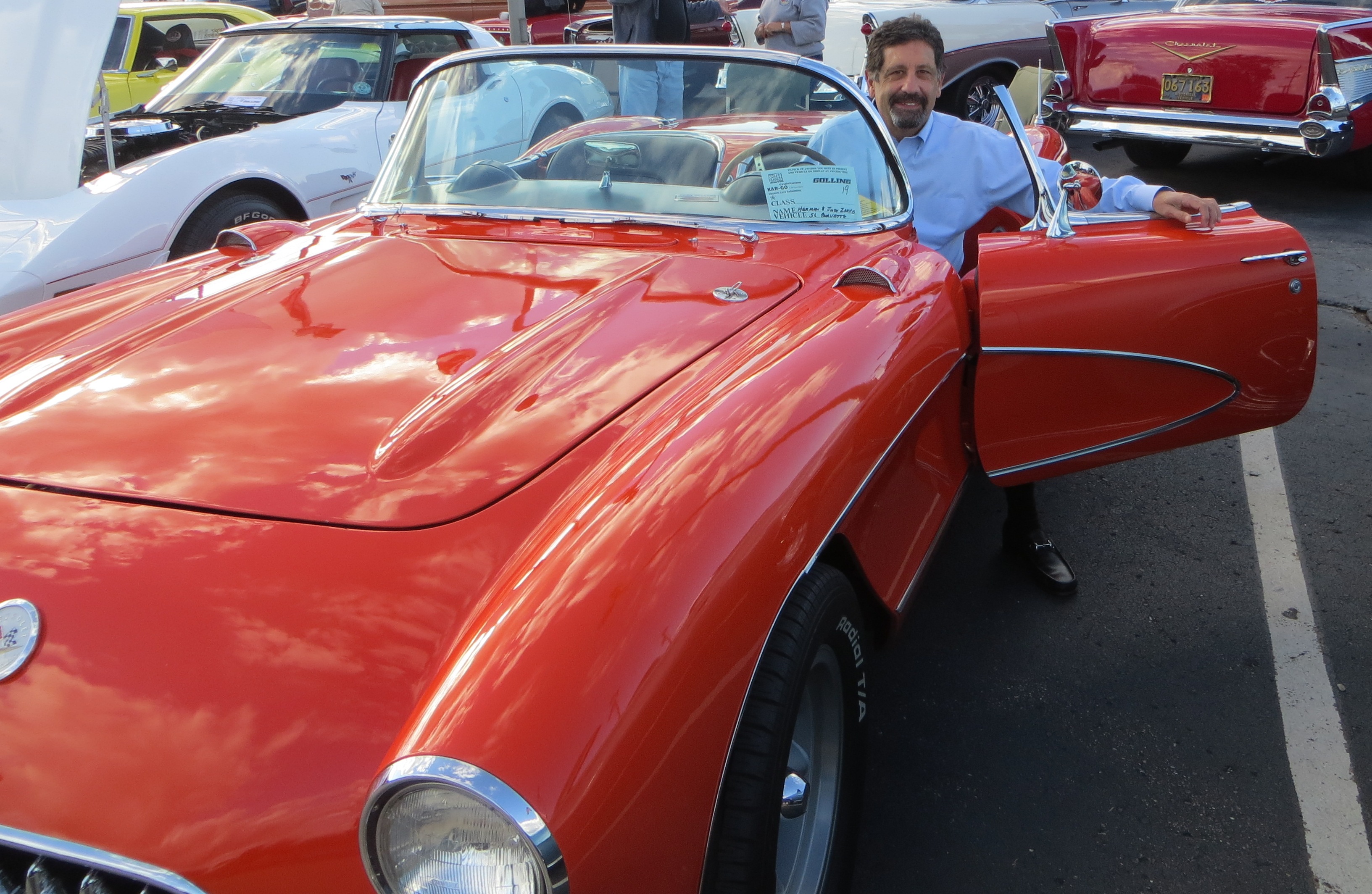 Greg Jamian with a 1956 Covette