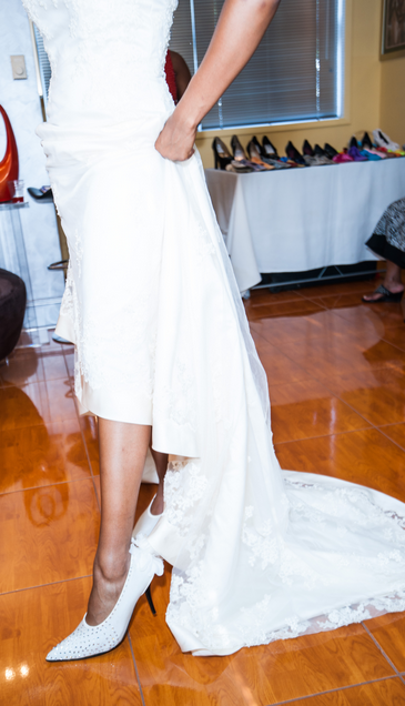 Bridal Collection White Satin Stepp Pretty Shoe Golvez™