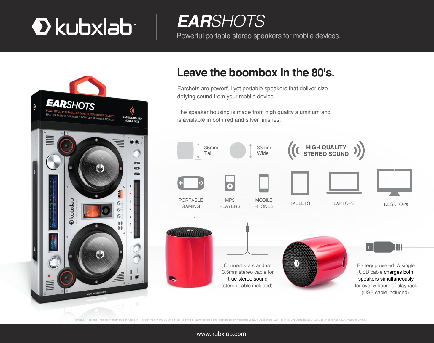 Earshots Portable Speakers by kubxlab