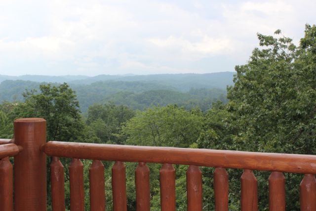 The panoramic view of the scenic Smoky Mountains is just one of the many great amenities included with the new Pigeon Forge cabin.