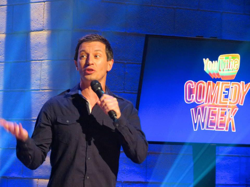 Comedian Rove McManus at Comedy Gives Back event at YouTube Office