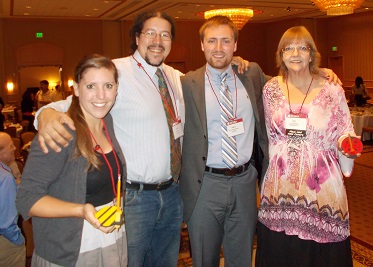 From left to right: Student Roseanne Chandler, California Lutheran University; Josh Nelson, TREAT; David Swartzendruber, TREAT; student  Jane Hankins