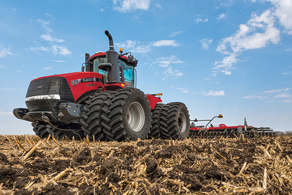 The new wider track undercarriage on the Case IH Steiger Rowtrac 500 will accommodate 24-inch and 30-inch tracks, applying even less ground pressure on the soil between rows. The new option will be av