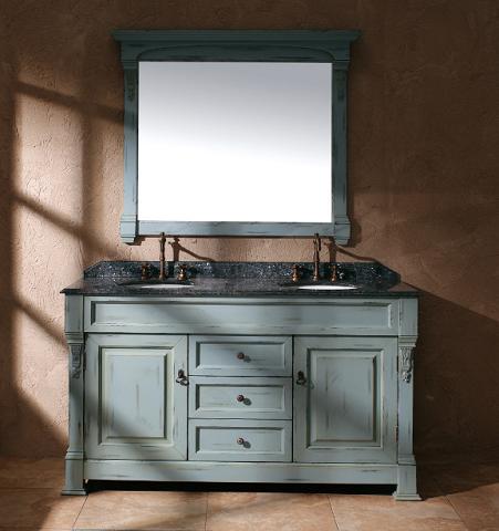 James Martin Solid Wood 60" Bosco Ancient Blue Double Vanity 147-114-5651