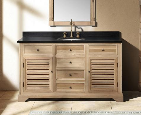 James Martin Solid Wood 59.25" Astrid Natural Oak Single Bathroom Vanity 238-101-5321