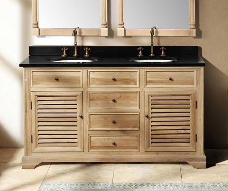 James Martin Solid Wood 59.25"Astrid Natural Oak Double Bathroom Vanity 238-101-5621