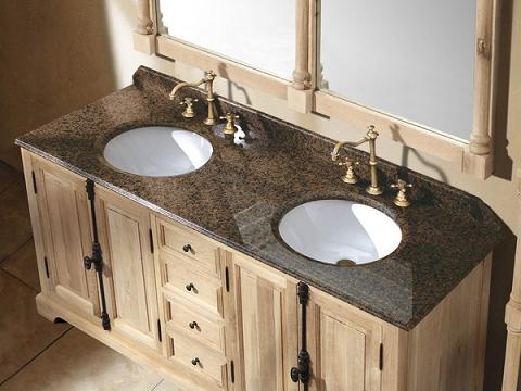 James Martin Solid Wood 71" Genna Natural Oak Double Bathroom Vanity 238-103-5721