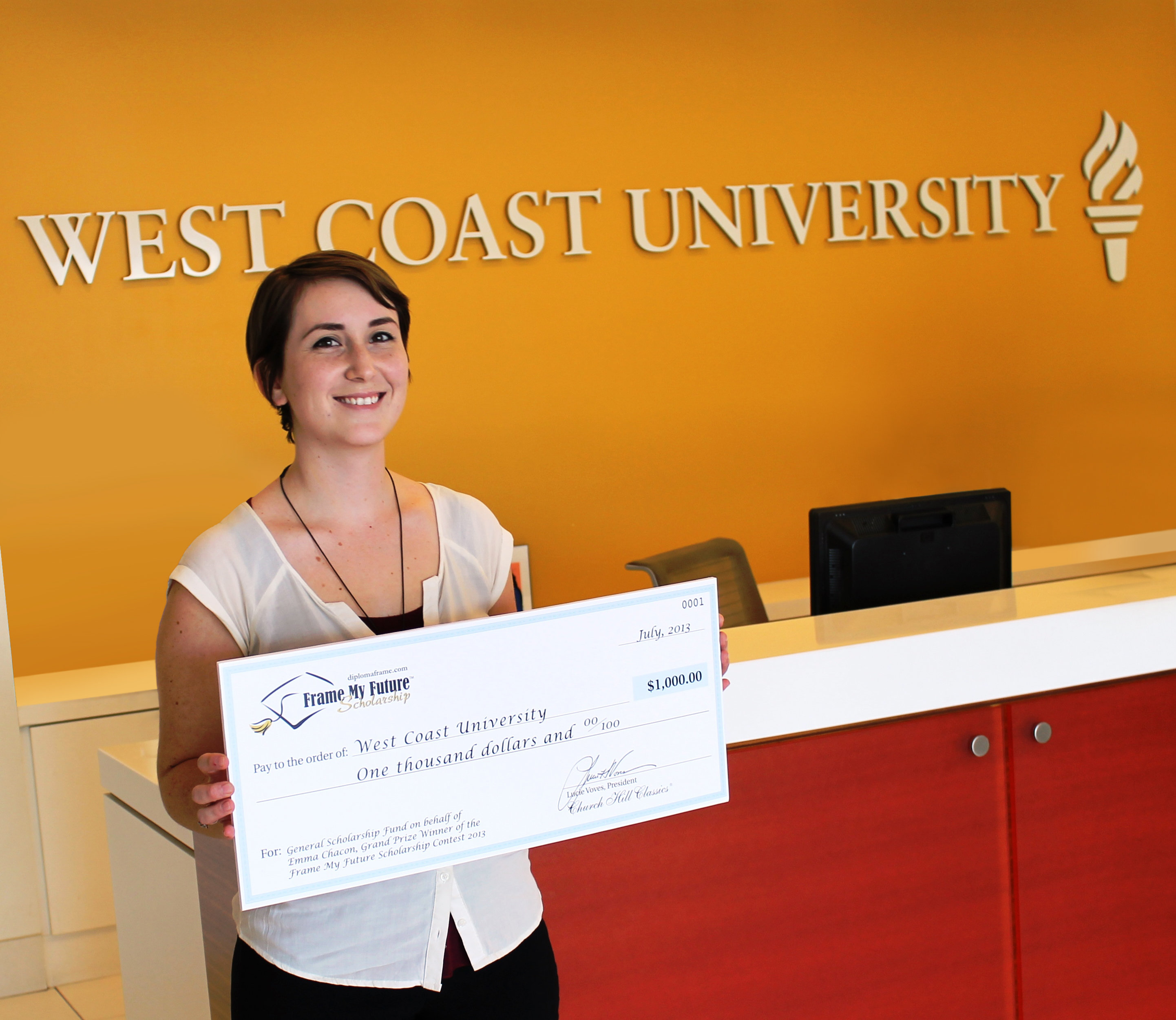 Emma Chacon won $1000 scholarship