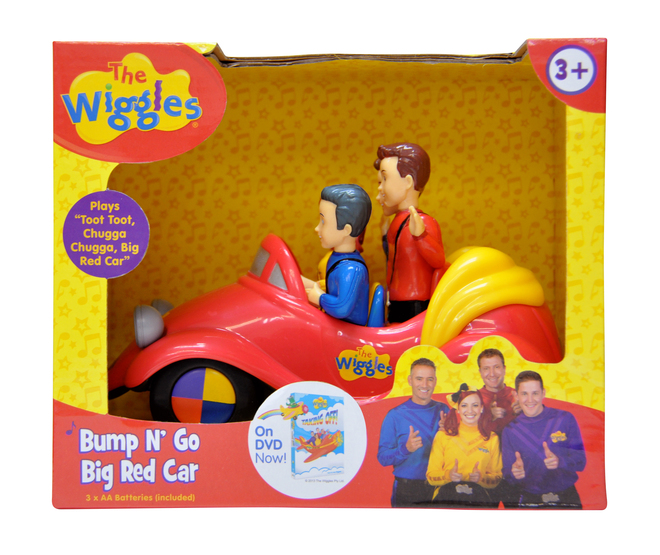 Adventures Await your little one with the Wiggles in their famous red car