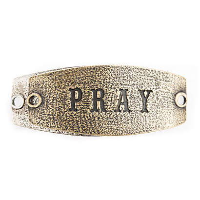 Peace, Love & Decorating offers the complete line of Lenny & Eva Jewelry for women including the new PRAY small sentiment plate.