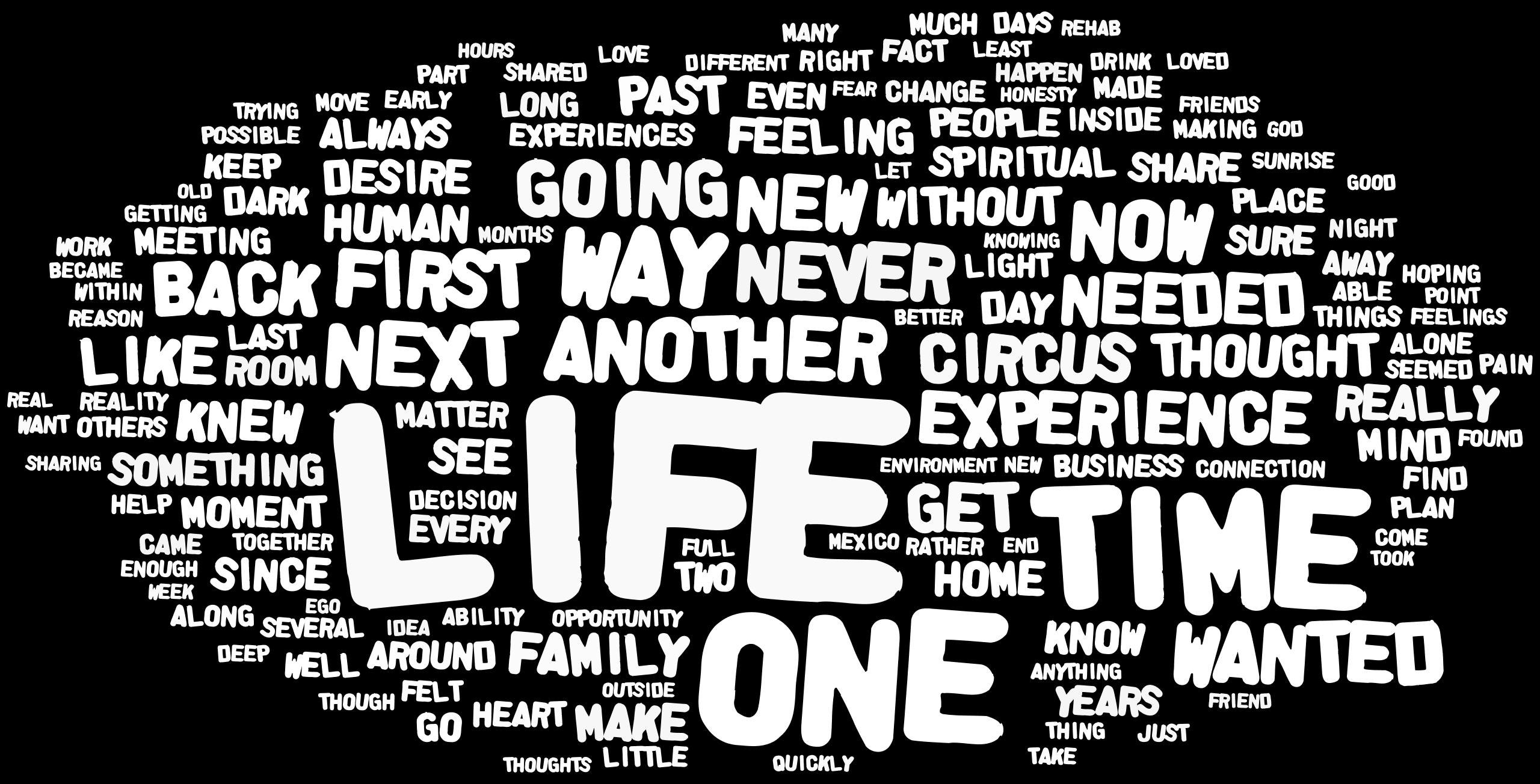 Word Cloud—a snap-shot of the—A Circus of One