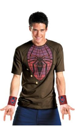 The Spiderman T-shirt kit at BuyCostumes.com, normally $36.99, on sale during Orange Tuesday for $4.99.