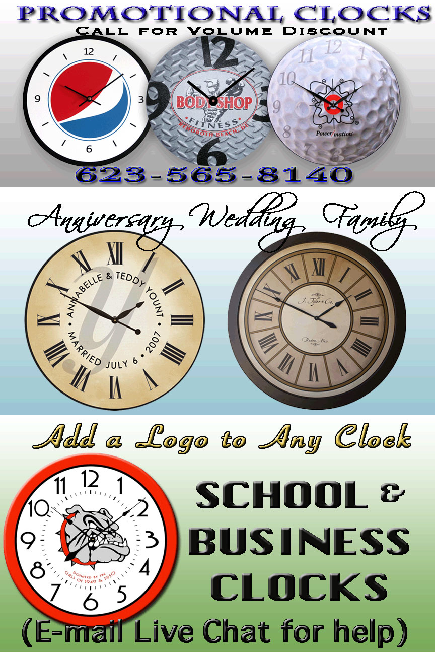 Personalized Clocks In Many Sizes