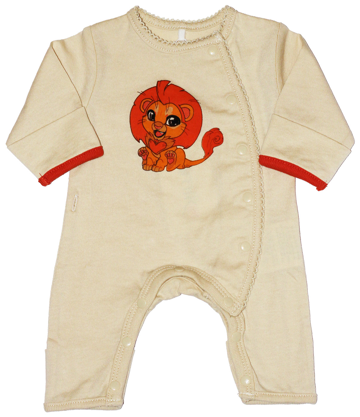 Romper with soft lion print