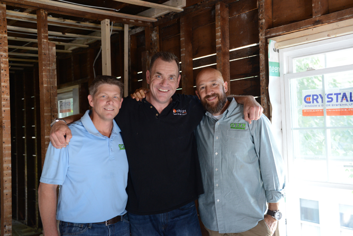 Todd Mellor, Dave Seymour and Mark Negron on the set of "Flipping Boston".