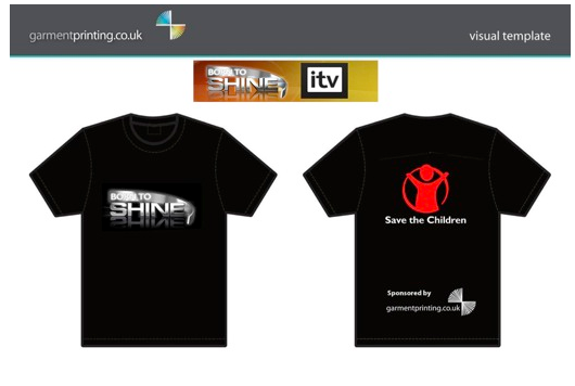 Printed T shirts for ITV and Save The Children