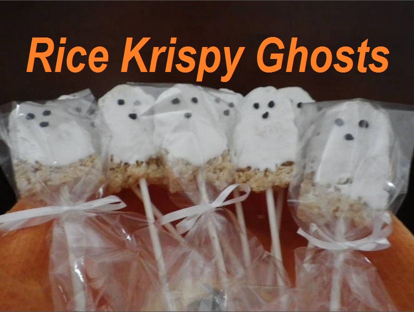Rice Krispy Ghosts