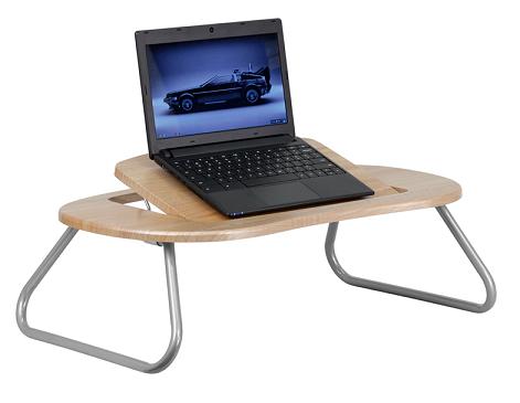 Flash Furniture Angle Adjustable Laptop Computer Table with Dark Natural Top NAN-JN-2779-GG