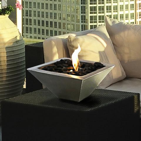 Anywhere Fireplace Empire Indoor/Outdoor Fireplace with Polished Black Rocks 90295