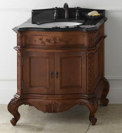 RonBow 072930 Bordeaux 30" Antique Style Vanity Cabinet with Two Doors