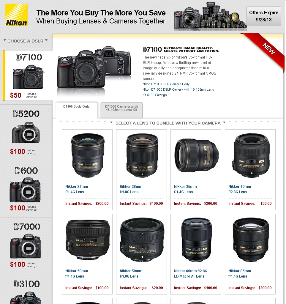 Nikon Instant Savings Bundles