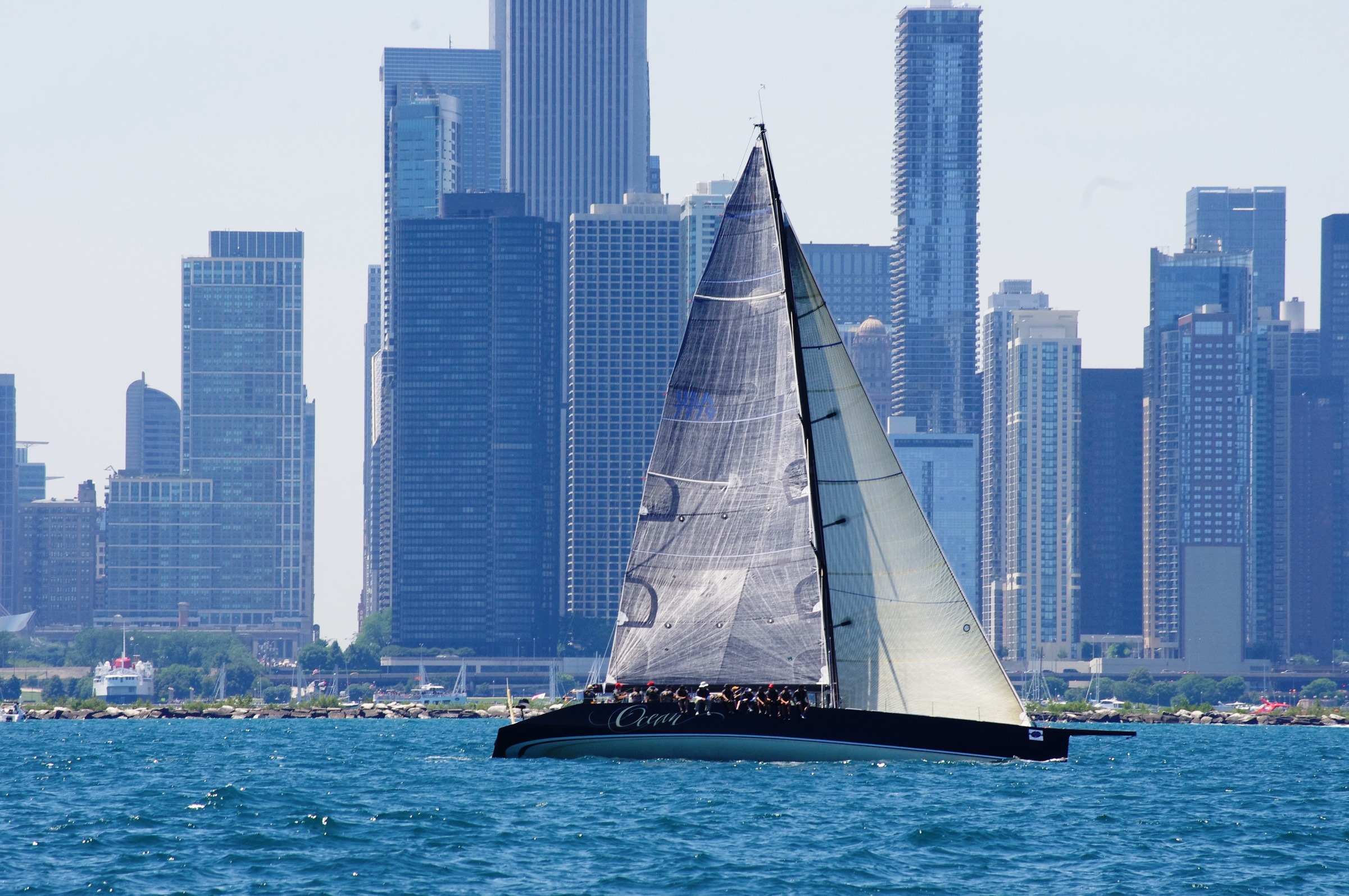 The Yacht OCEAN Along Chicago's Lakefront