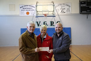 Jack and Cindy Jones with Aaron Young MVG Check Presentation