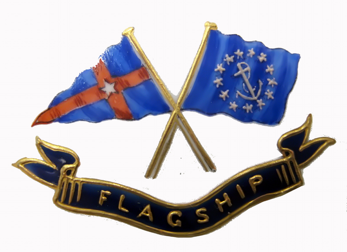 Flagship banner and Commodore Flag from Flagship "Corsair", 1897