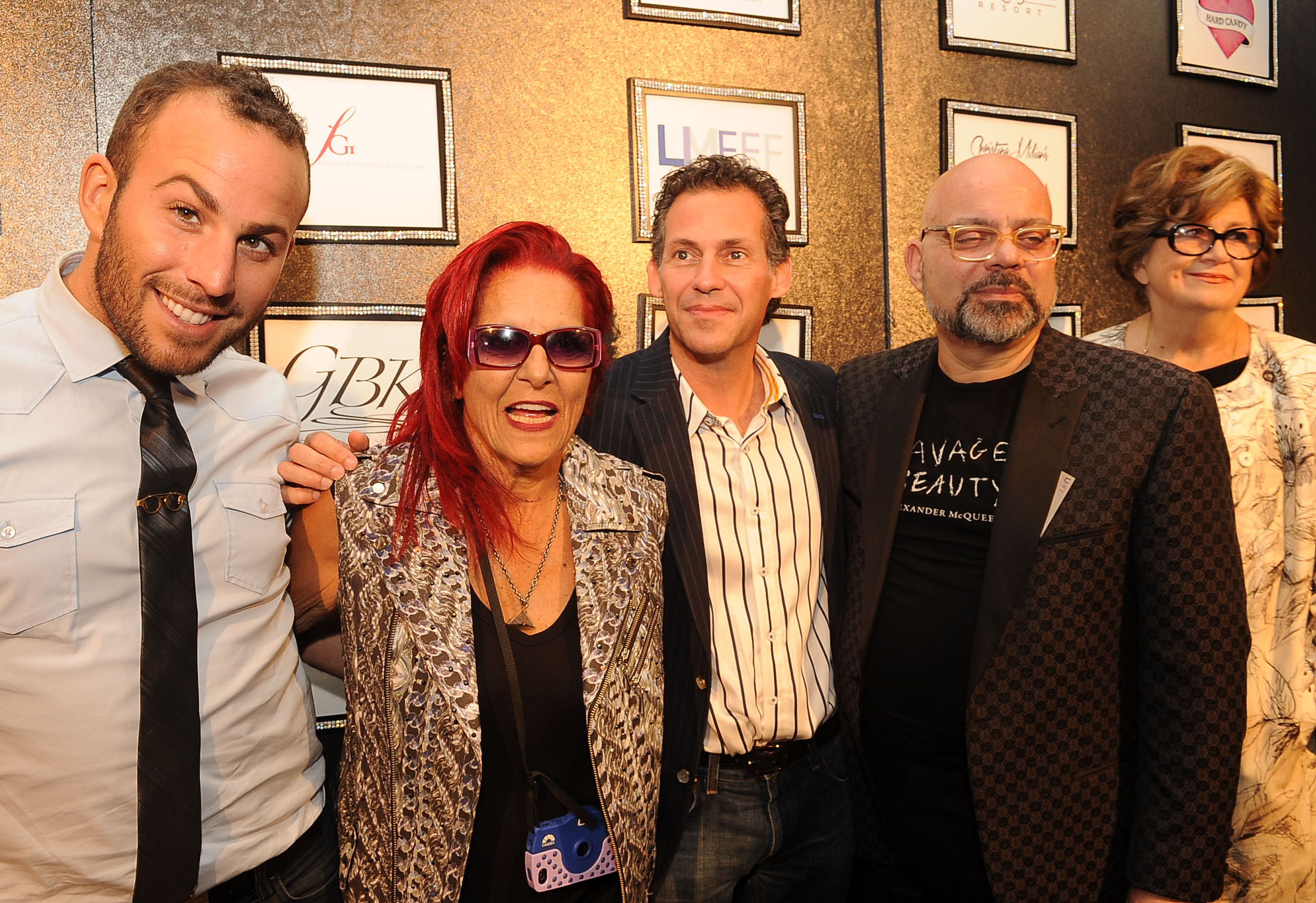 Micah Jesse, Patricia Field, Gavin Keilly, Michael Palladino, and Margaret Hayes pose for photographers