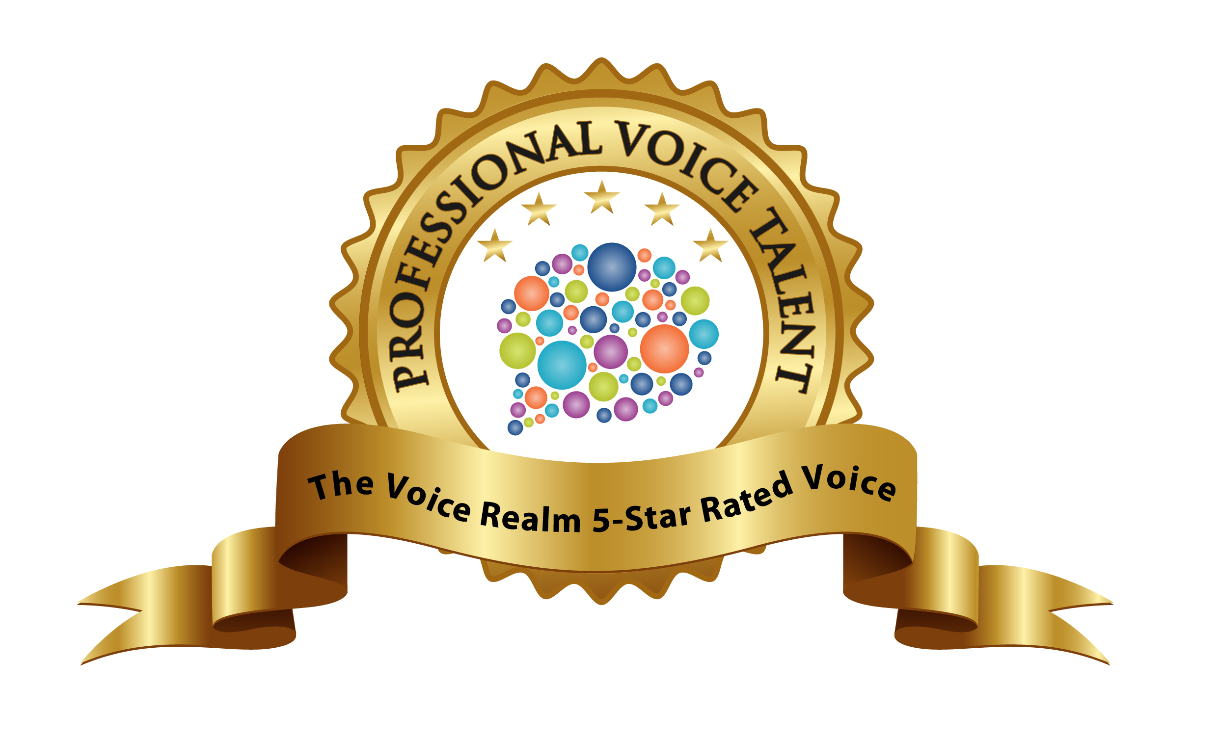 All voice over talent at The Voice Realm are rated 5-Star professionals.