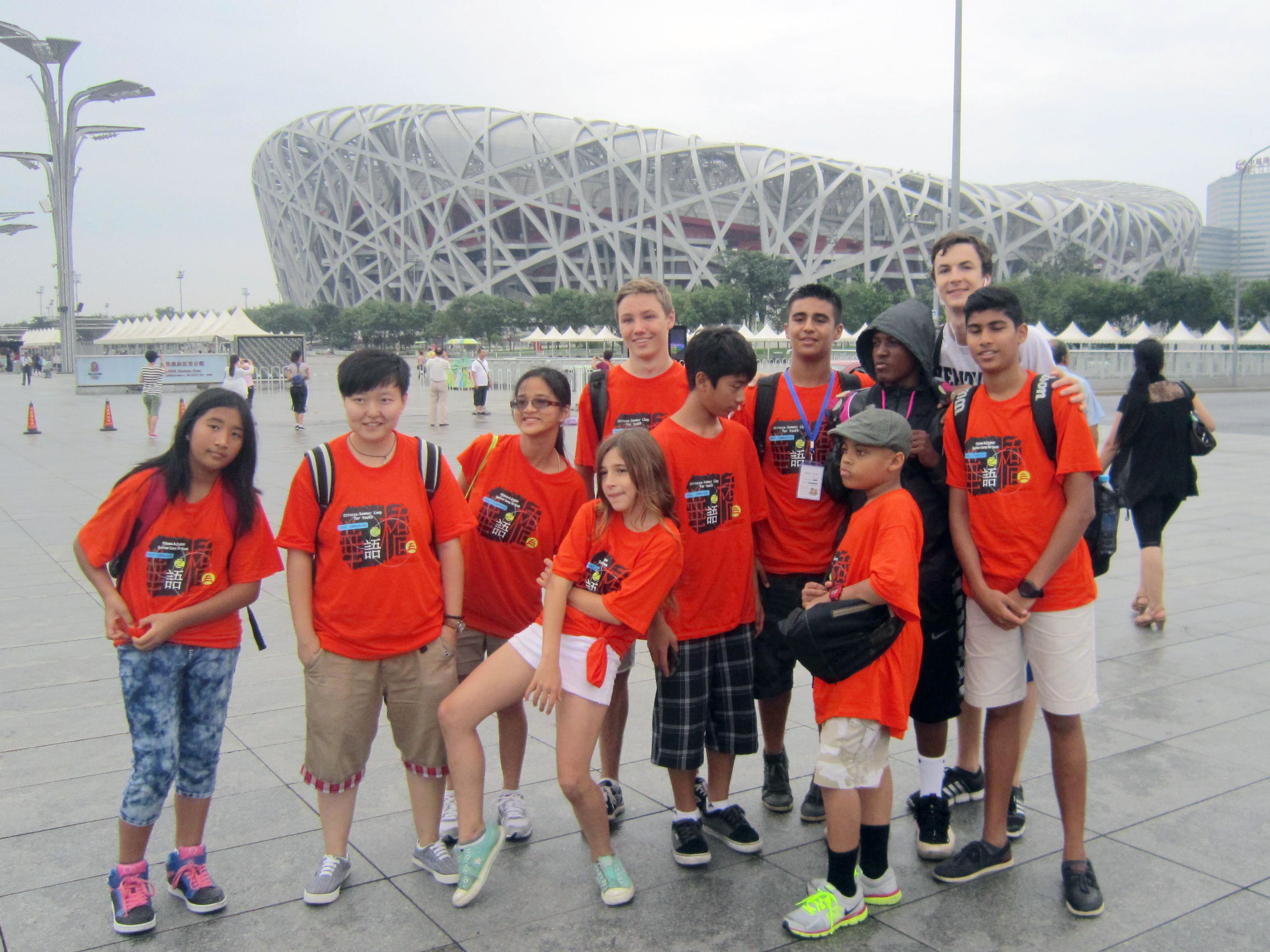 Students visit the Bird Nest