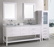 Design Element London 72" Double Sink Bathroom Vanity Set in Pearl White (DEC077B-W)